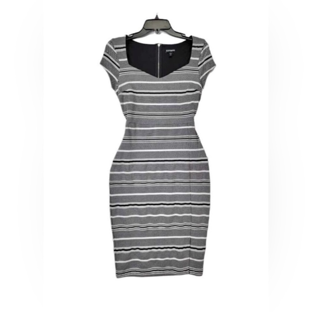 Express bodycon striped dress